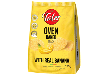 Traškučiai TALER su bananais, 135 g