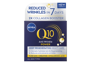 NIVEA Q10 ANTI-WRINKLE POWER GILIAI REGENERUOJANTIS NAKTINIS KREMAS, 50 ml