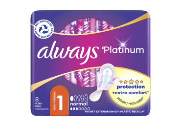 Higieniniai paketai ALWAYS Platinum Normal, S1, 8 vnt.
