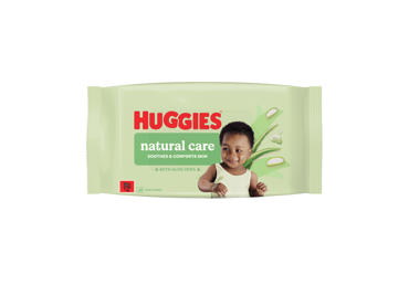 Drėgnos servetėlės Huggies Natural Care Plastic Free 48vnt.