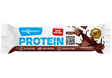 Proteino batonėlis MAXSPORT, su šokoladu, be gliuteno, 50 g
