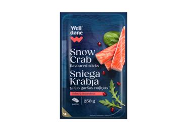 Atšald. snieginių krabų skonio lazdelės iš surimio WELL DONE, 250 g