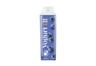 Jogurtas WELL DONE, mėlynių skonio, 2 % rieb., 500 g