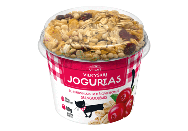 Yogurt with flakes, cranberries VILVI, 4.3% fat, 200 g