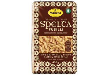 Speltų kviečių makaronai MALSENA (visų grūdo dalių), 400 g