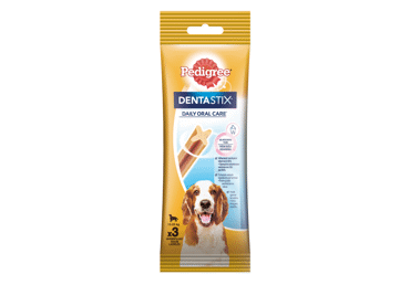 Жевательные лакомства для собак средних пород PEDIGREE DENTASTIX (3 шт.), 77 г