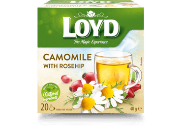 Arbata LOYD, ramunėlių ir erškėtrožių skonio, 40 g