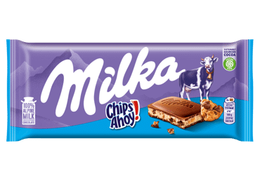 Milk chocolate MILKA with CHIPS AHOY cookie pieces, 100 g