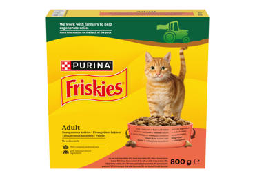 Sausas ėdalas katėms su jautiena, vištiena ir daržovėmis FRISKIES  Adult, 800g