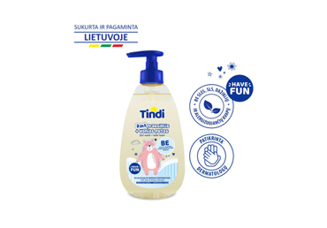 Vaikiškas prausiklis-putos TINDI, 475 ml