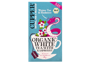 Organic white tea CUPPER with raspberries, 20 x 1.7 g, 34 g