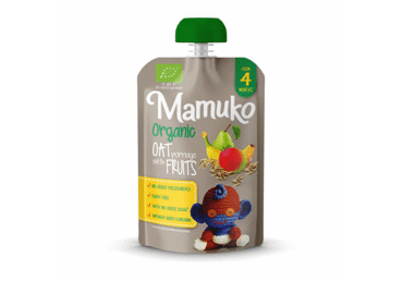 Organic MAMUKO oatmeal with fruits from 4 months, 100 g