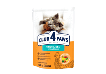 Club 4 Paws Premium complete food for adult sterilized cats, 300 g