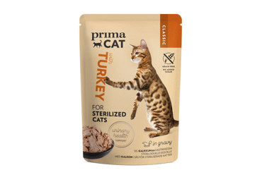 Canned food for sterilized cats PRIMACAT, turkey, 85 g
