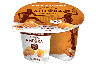 Jogurtas GRAIKIŠKA AMFORA su medumi, 3,1 % rieb., 150 g