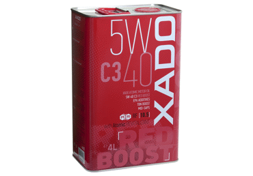 XADO Atomic Oil variklinė alyva 5W-40 C3 RED BOOST (skardinė 4L)