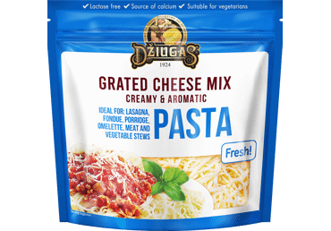 Grated cheese for pasta DŽIUGAS MIX, 42% fat, 200 g