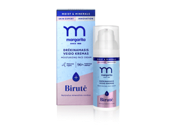 MARGARITA MOIST & MINERALS moisturizing face cream with mineral water "Birutė" 50 ml