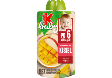 Obuolių, mangų desertas su vitaminu C, KUBUŠ baby, 100g