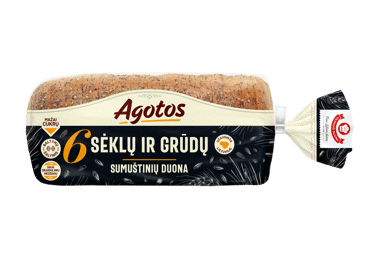 Хлеб AGOTOS из 6 семян и злаков для сэндвичей, 470 г