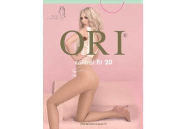 Moteriškos pėdkelnės ORI CONTROL FIT 20 den, 5 dydis, neutro