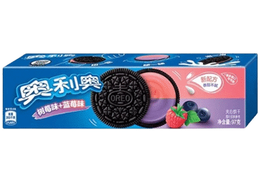 Šilauogių ir aviečių kakaviniai sausainiai OREO, 97 g
