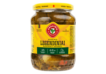 Marinuoti LEGENDINIAI agurkai KĖDAINIŲ KONSERVAI, 660 g