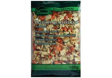 Džiovintų daržovių mišinys (stambios frakcijos) SAUDA, 100 g