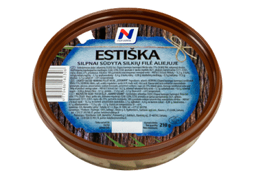 Silpnai sūdyta ESTIŠKA silkių filė aliejuje NORVELITA, 210 g