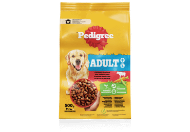 Sausas vidut. dydžio veislių šunų ėdalas PEDIGREE ADULT DOGS, 500 g