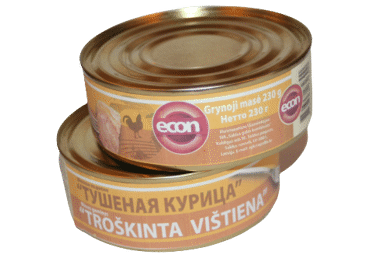 Canned braised chicken ECON, 230 g
