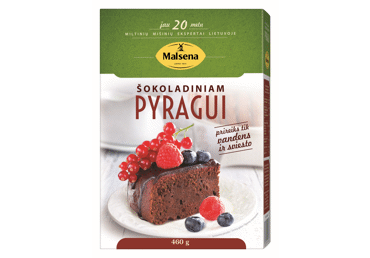 Milt. mišinys MALSENA šokoladiniam pyragui su glazūra kepti, 460 g
