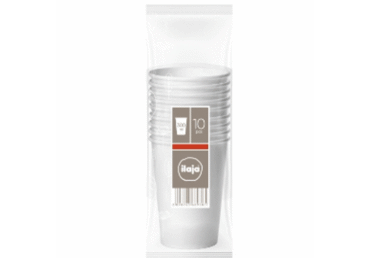 Vienkartiniai puodeliai ILAJA WHITE,300ml 10vnt
