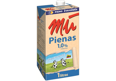 UAT pienas MŪ, 1 % rieb., 1 l
