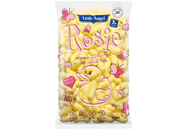 Ekologiškos kukurūzų lazdelės LITTLE ANGEL ROSIE, nuo 7 mėn.