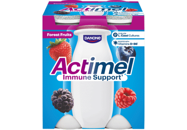 Ферментированный йогуртовый напиток ACTIMEL, ягодный вкус, 1,5% жира, 4x100г, 400 г