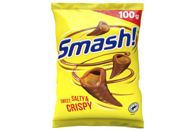 Corn snack Smash, with milk chocolate, 100 g
