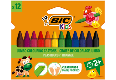 Spalvotos kreidelės BIC, 12 spalvų, 12 vnt.