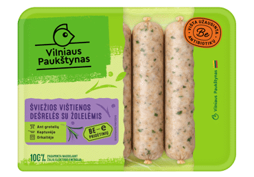 Šviežios vištienos dešrelės su žolelėmis, 400 g