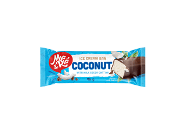 Valgomieji ledai su kakaviniu glaistu MIO&RIO, kokosų skonio, 46 g