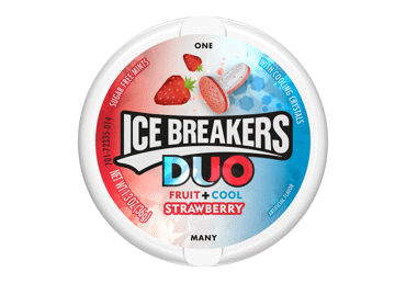 Pastilės ICE BREAKERS DUO, braškių skonio, 36 g