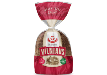 Juoda VILNIAUS duona be pridėtinio cukraus, 430 g