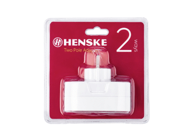 Dviejų polių lizdų adapteris HENSKE HT-GZB01/02, 2 kištukų, 1 vnt.