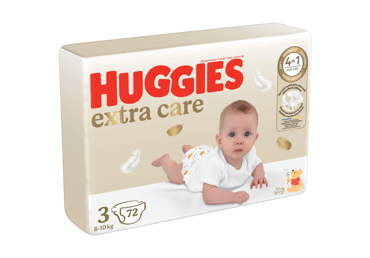 Sauskelnės HUGGIES EXTRA CARE 3, 6-10 kg, 72 vnt.