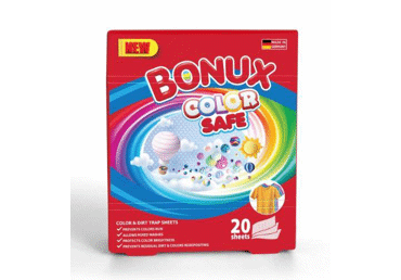 Skalbiamosios servetėlės BONUX COLOR SAFE, 20 vnt.