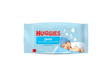 Drėgnos servetėlės Huggies Pure Plastic Free 48vnt.