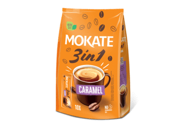 Tirpiosios kavos gėrimas MOKATE 3 IN 1 CARAMEL, 170 g