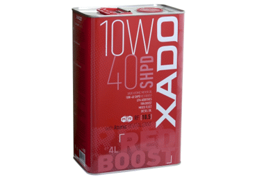 XADO Atomic Oil variklinė alyva 10W-40 SHPD RED BOOST (skardinė 4L)