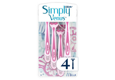 Mot.vienkartiniai skustuvai GILLETTE VENUS SIMPLY3, 4 vnt.