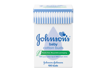 Medvilniniai ausų krapštukai JOHNSON'S BABY, 100 vnt.